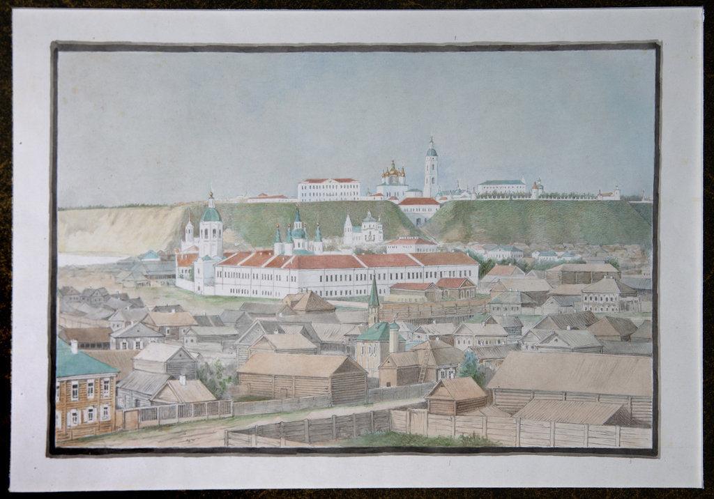 Detail of View of Tobolsk, 1850s by Mikhail Stepanovich Znamensky