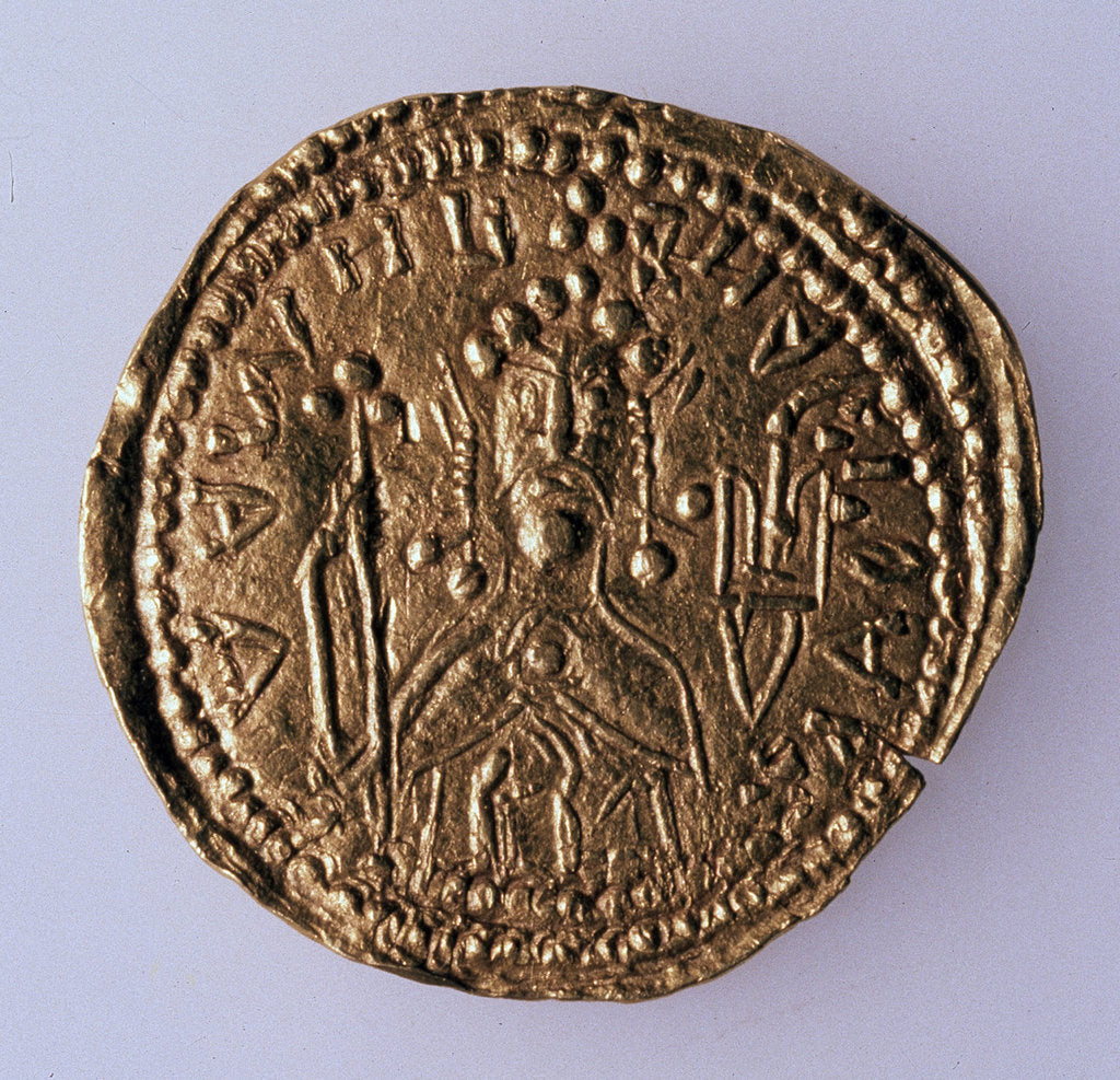 Detail of Coin (Zlatnik) of Grand Duke Vladimir Svyatoslavich (Averse: Portrait of the ruler), 980-1015 by Russian coins Numismatic