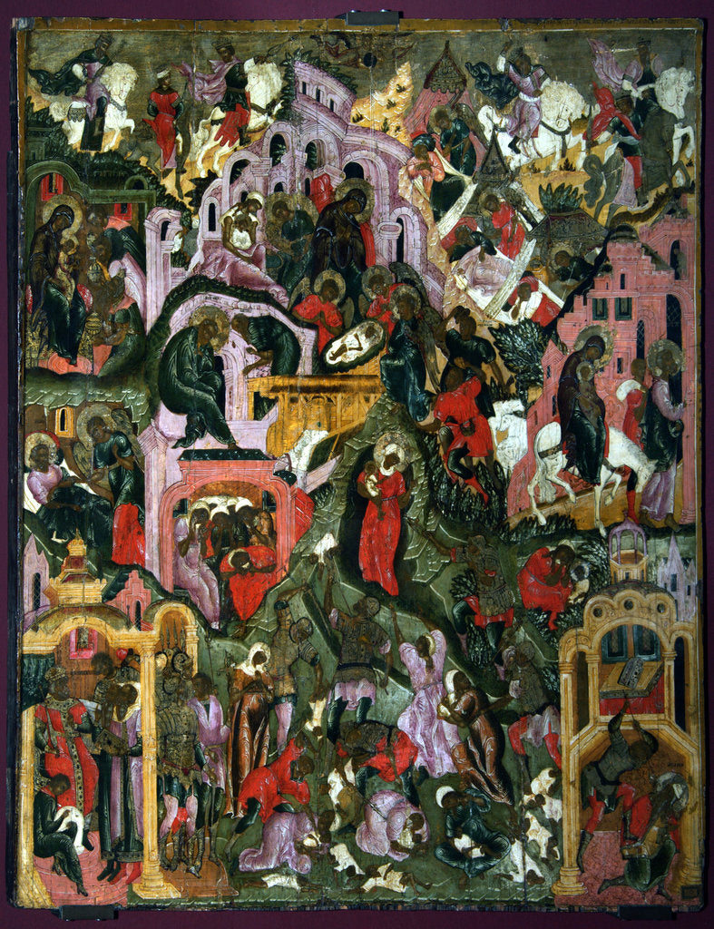 Detail of The Nativity of Christ, Second Half of the 17th cen by Russian icon