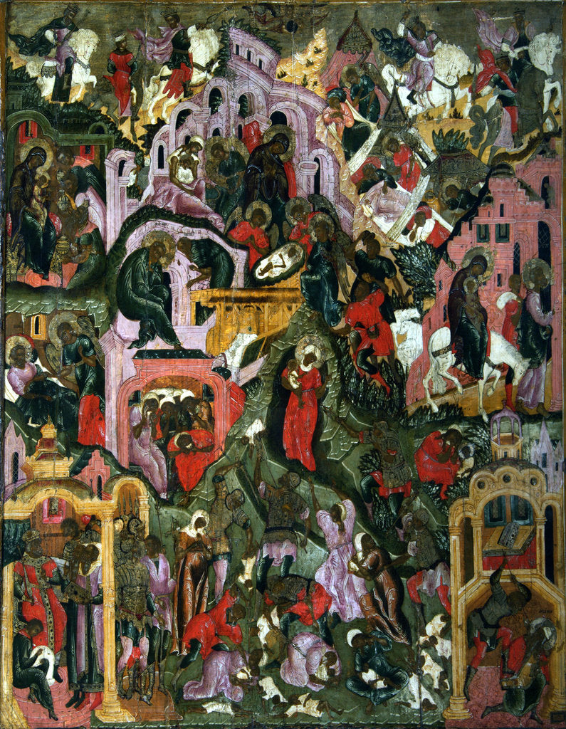 Detail of The Nativity of Christ (The Holy Night), Second Half of the 17th cen by Russian icon
