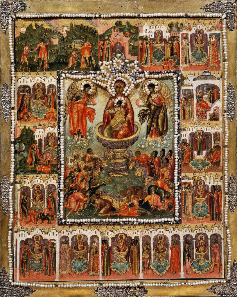 Detail of Theotokos Life-giving Spring, 1670 by Simon Fyodorovich Ushakov