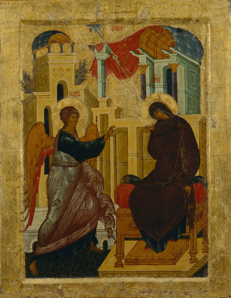 Detail of The Annunciation, 1497 by Russian icon