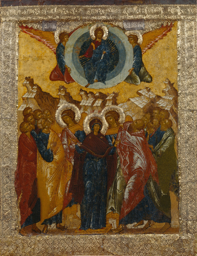 Detail of The Ascension of Christ, 1497 by Russian icon