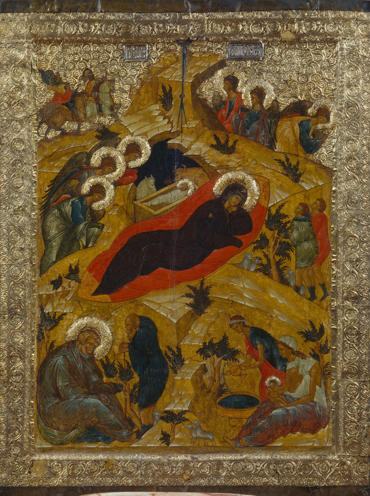 Detail of The Nativity, 1497 by Russian icon