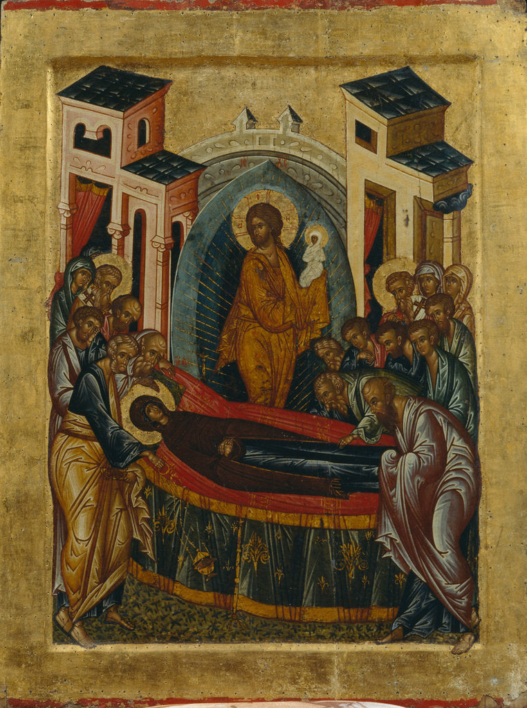 Detail of The Dormition of the Virgin, 1497 by Russian icon