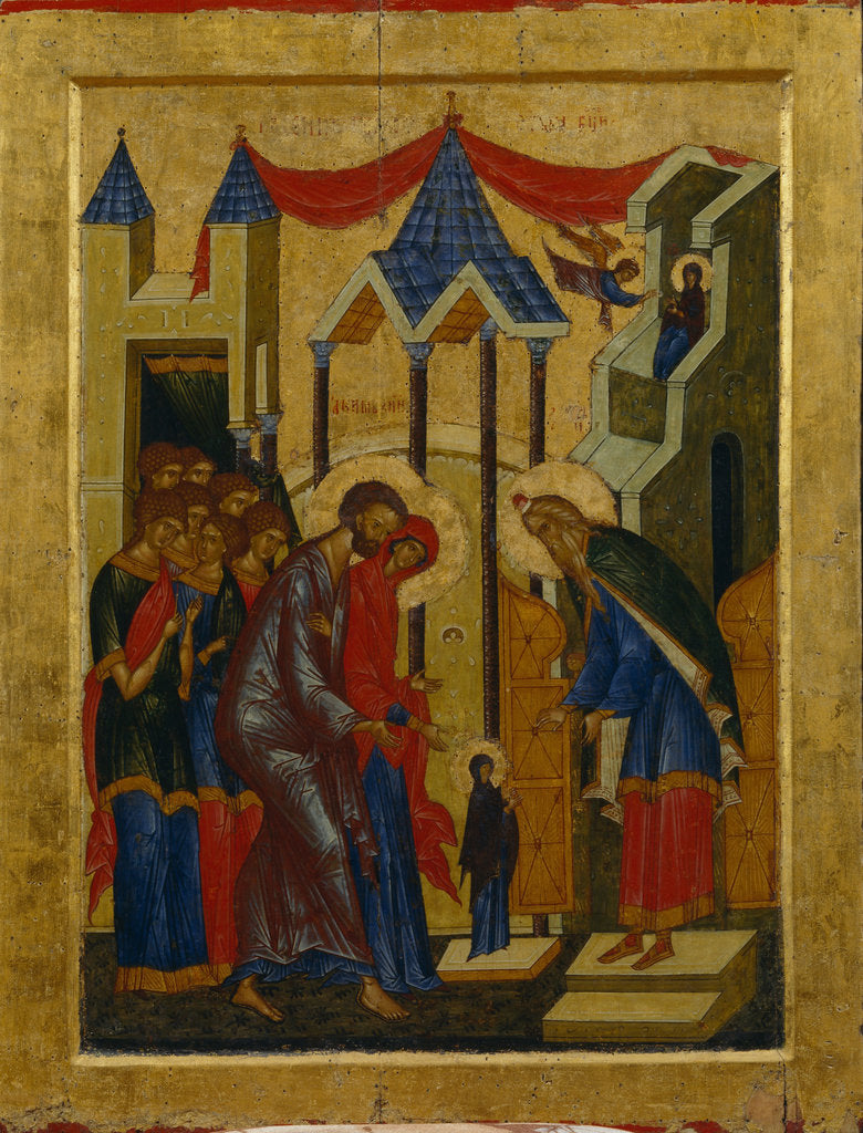 Detail of The Presentation in the Temple, 1497 by Russian icon