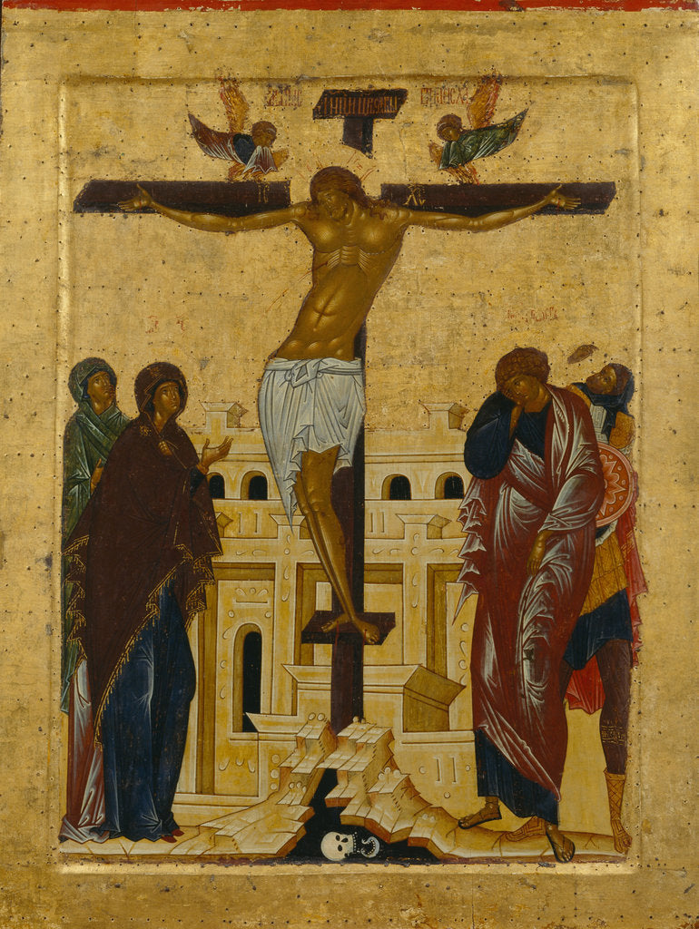 Detail of The Crucifixion, 1497 by Russian icon
