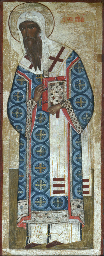 Detail of Saint Metropolitan Alexei of Moscow, 16th century by Russian icon
