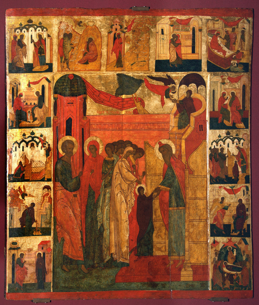 Detail of The Presentation of the Virgin Mary, 16th century by Russian icon