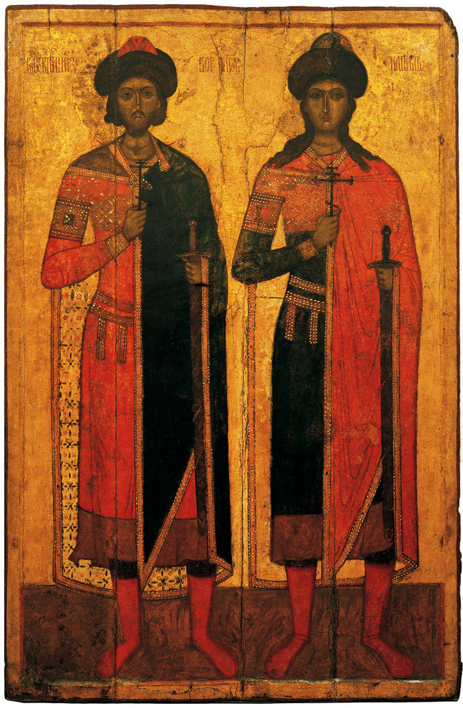 Detail of Saints Boris and Gleb, Mid of the 14th cen by Russian icon