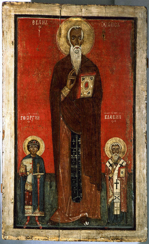 Detail of Saint John Climacus with Saint George and Saint Blaise, Second half of 13th century by Russian icon