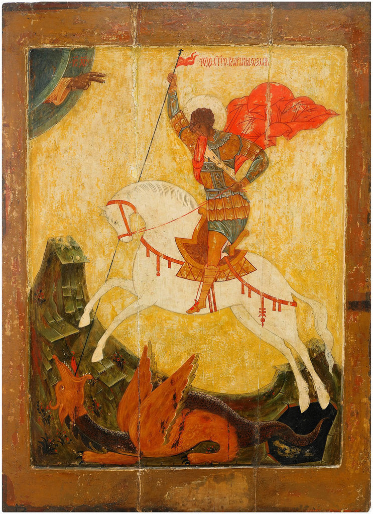 Detail of Saint George and the Dragon, ca. 1600 by Russian icon
