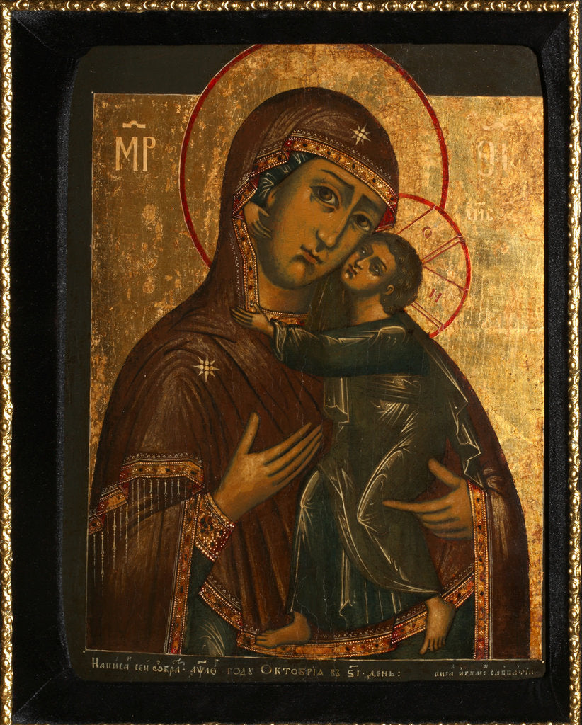 Detail of The Virgin of the Tolga (Called Tolgskaya), 1739 by Russian icon