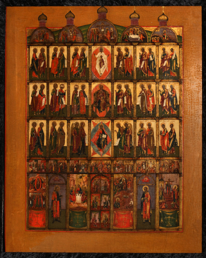 Detail of The Iconostasis, Early 19th cen by Russian icon