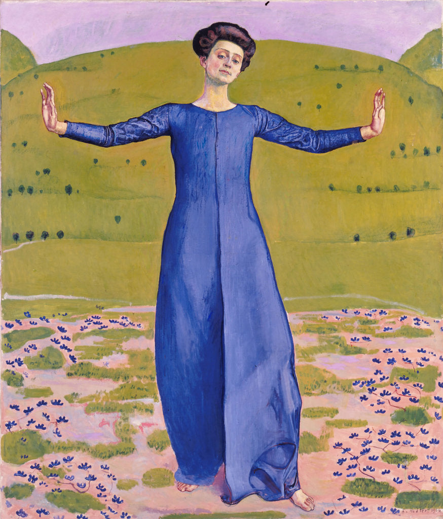 Detail of Song from afar, 1906 by Ferdinand Hodler