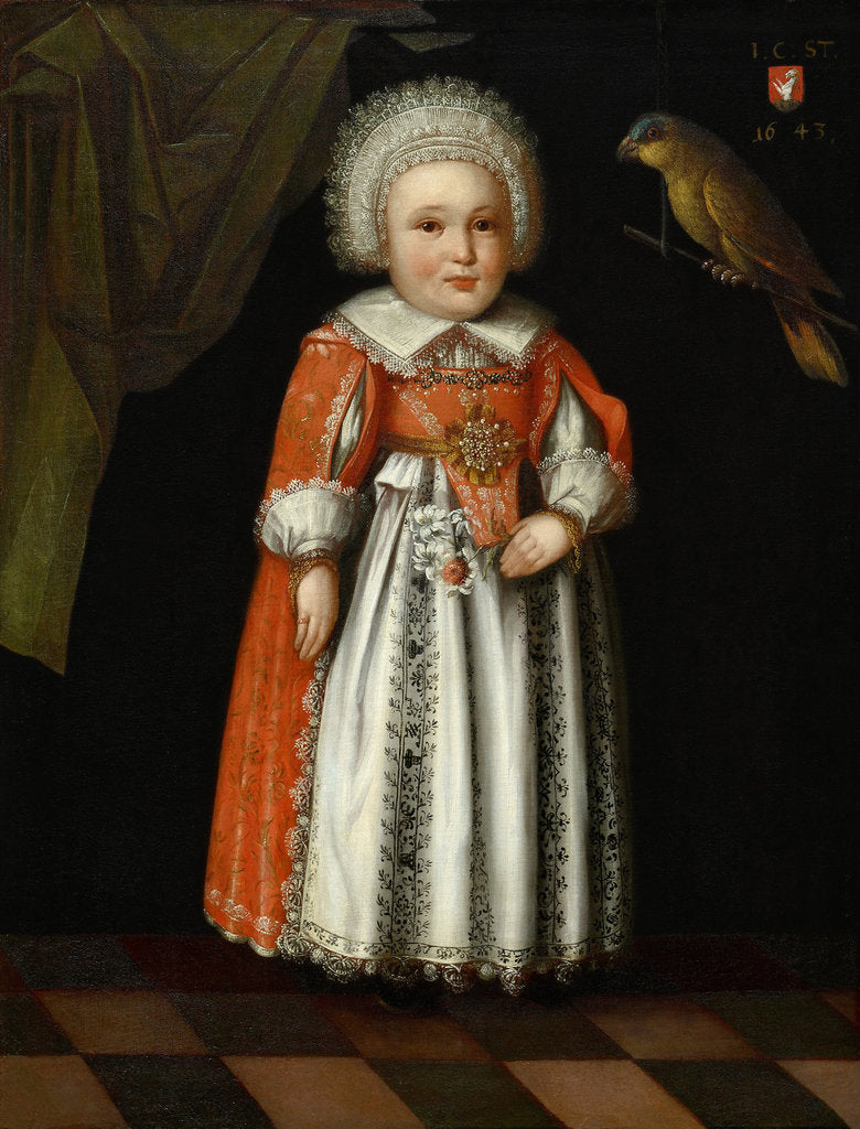 Detail of Johanna Katharina Steiger, Aged 2, 1643 by Albrecht Kauw