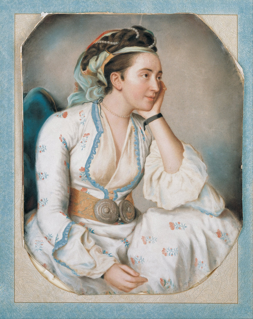 Detail of Woman in Turkish Dress, Mid of the 18th cen by Jean-Étienne Liotard