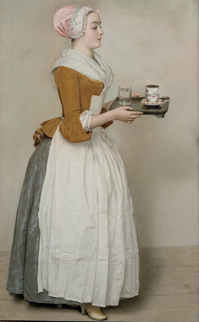 Detail of The Chocolate Girl (La Belle Chocolatière de Vienne), c. 1745 by Jean-Étienne Liotard
