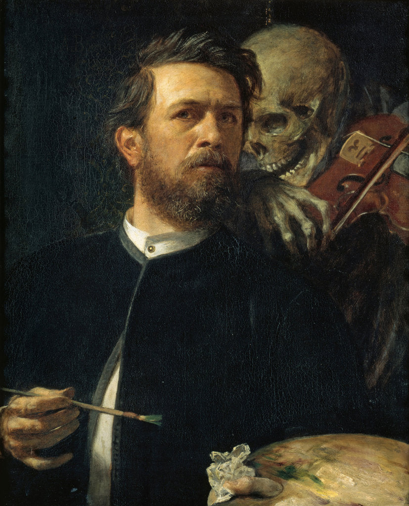 Detail of Self-portrait with Death Playing the Fiddle, 1872 by Arnold Böcklin