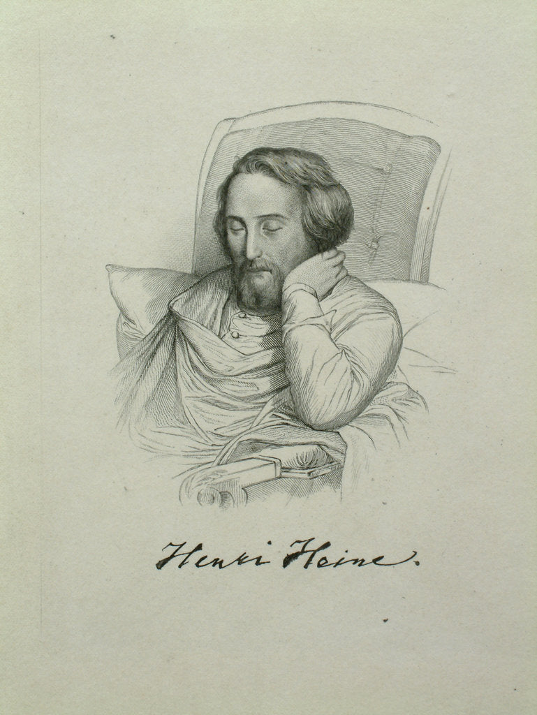 Detail of Portrait of the poet Heinrich Heine, 1851 by Charles Gleyre