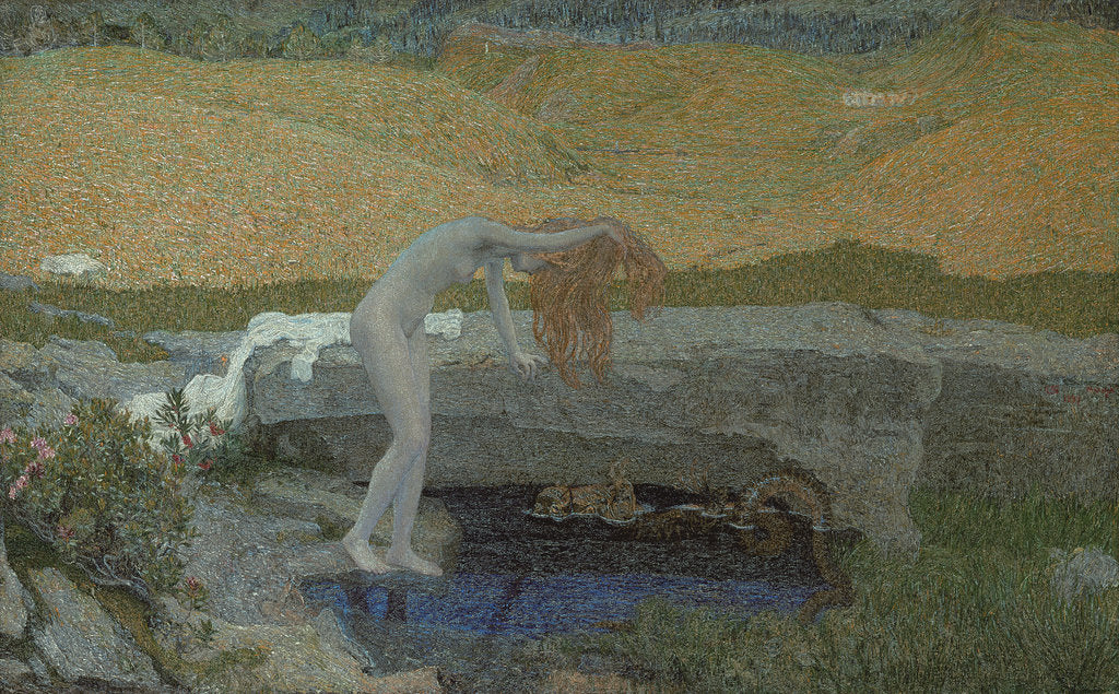 Detail of Vanity (La Vanità), 1897 by Giovanni Segantini