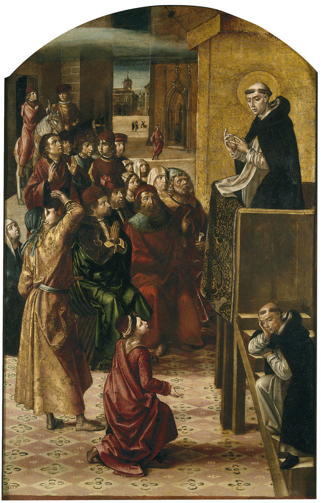 Detail of The Miracle of the Cloud, 1493-1499 by Pedro Berruguete
