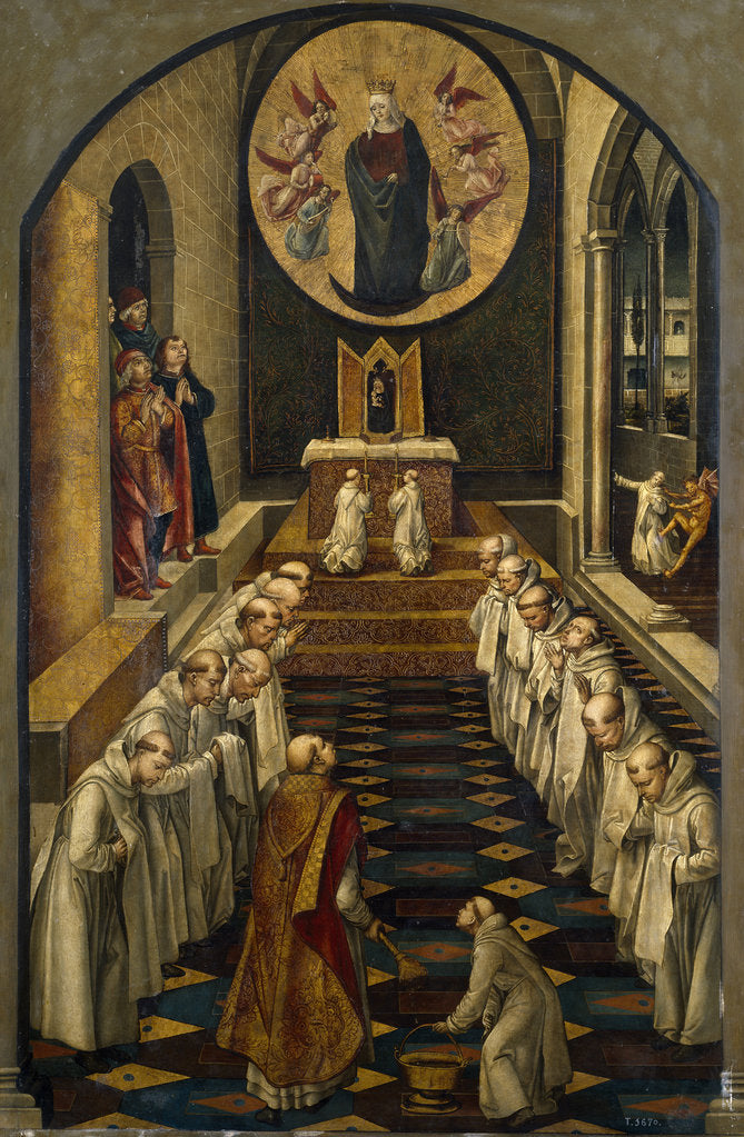 Detail of The Apparition of the Virgin to a Dominican Community, 1493-1499 by Pedro Berruguete