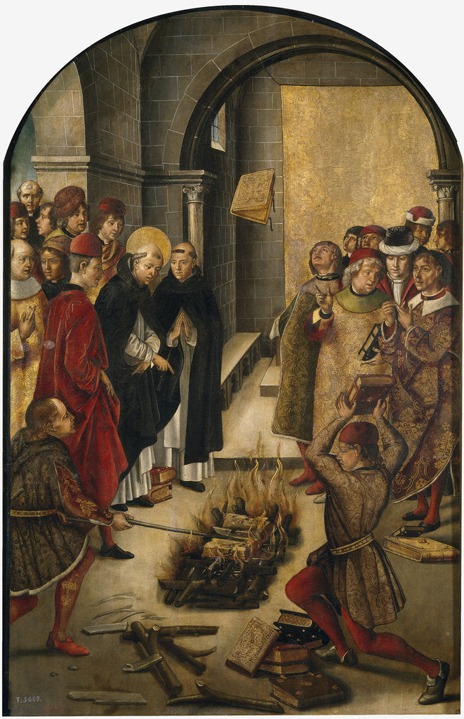 Detail of The Disputation between Saint Dominic and the Albigensians, 1493-1499 by Pedro Berruguete