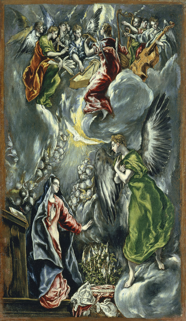 Detail of The Annunciation, ca 1596-1600 by Dominico El Greco