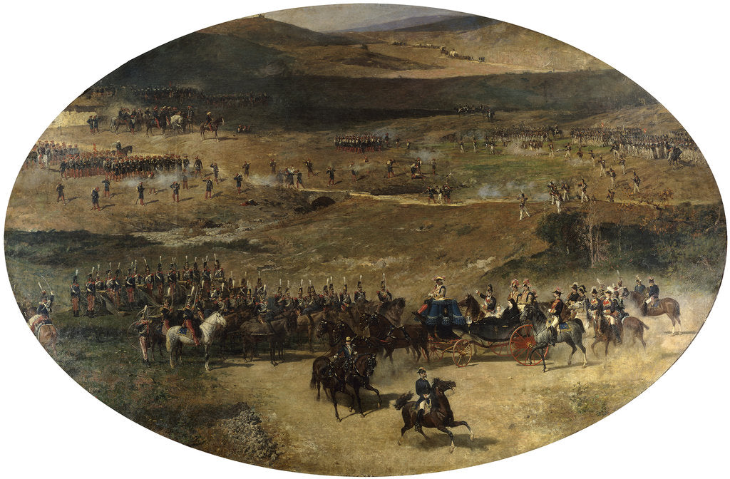 Detail of Queen Maria Christina Reviewing the Troops, 1866-1867 by Marià Fortuny