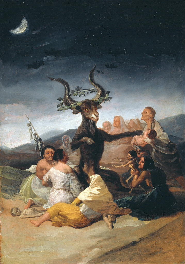 Detail of Witches Sabbath, 1797-1798 by Francisco de Goya
