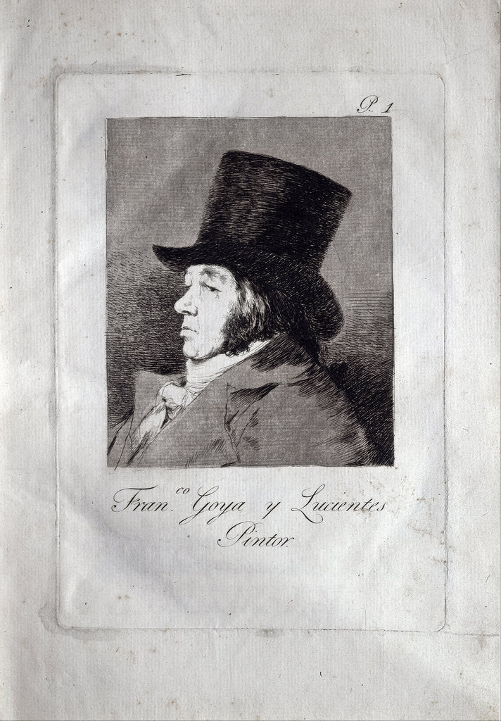 Detail of Self-Portrait, 1799 by Francisco de Goya