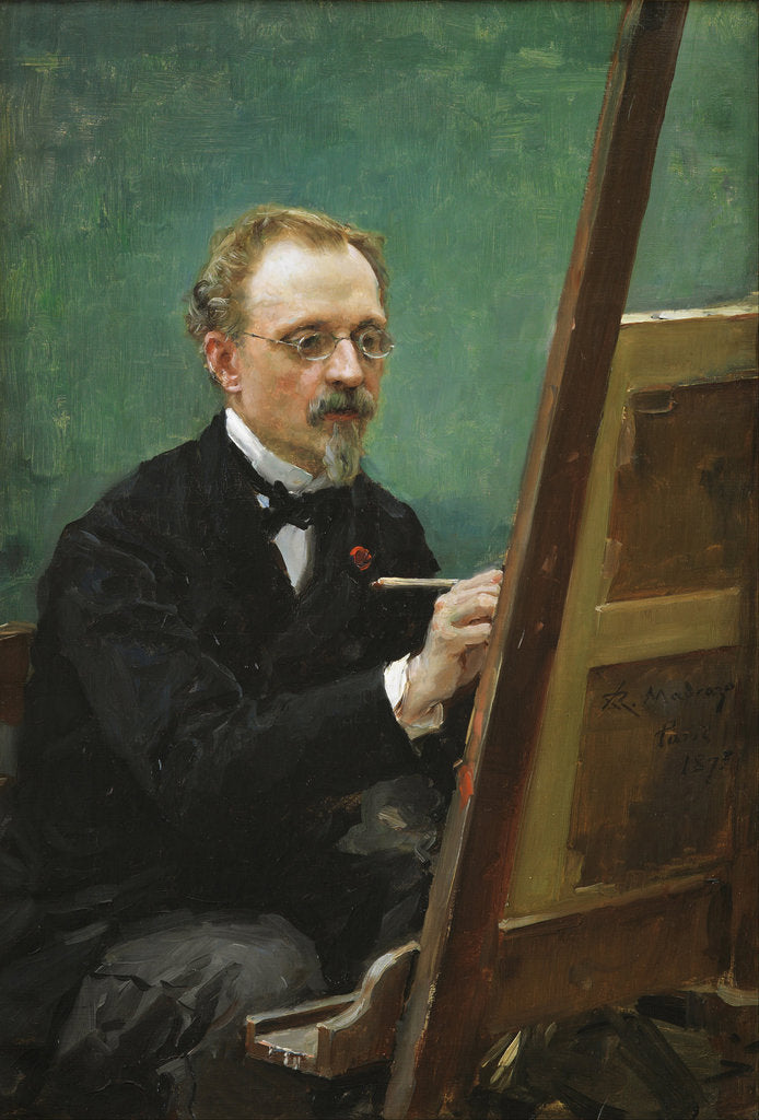 Detail of Portrait of Federico de Madrazo, 1875 by Raimundo de Madrazo y Garreta