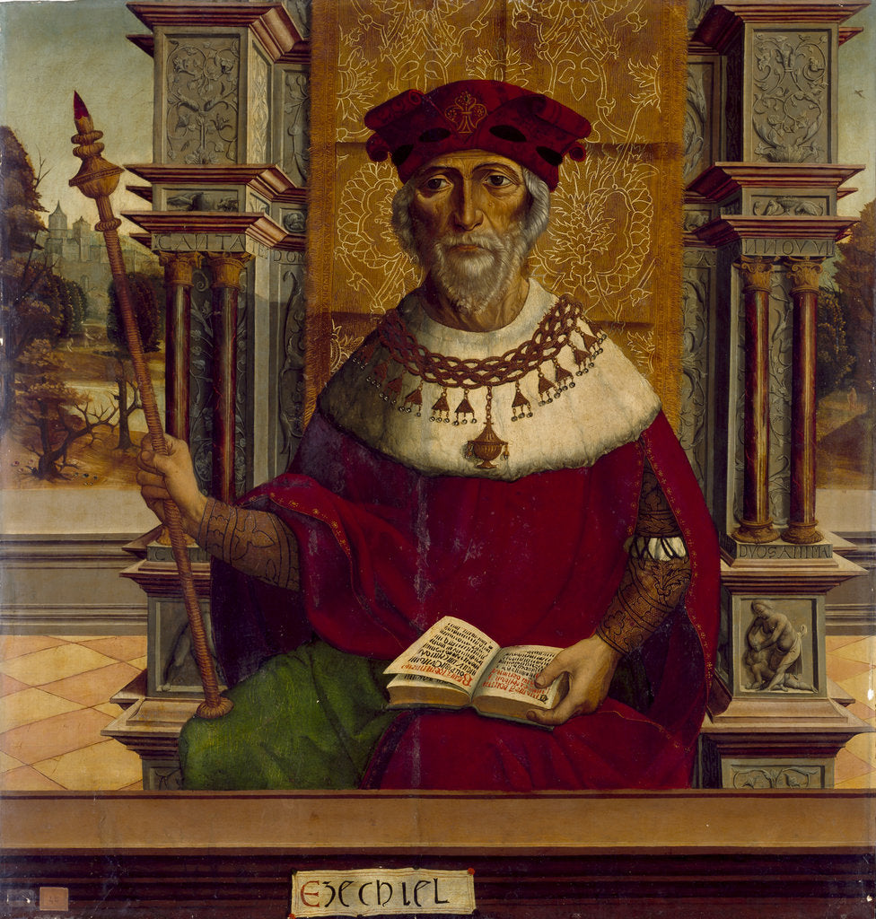 Detail of The Prophet Ezekiel, c. 1525 by Maestro de Becerril