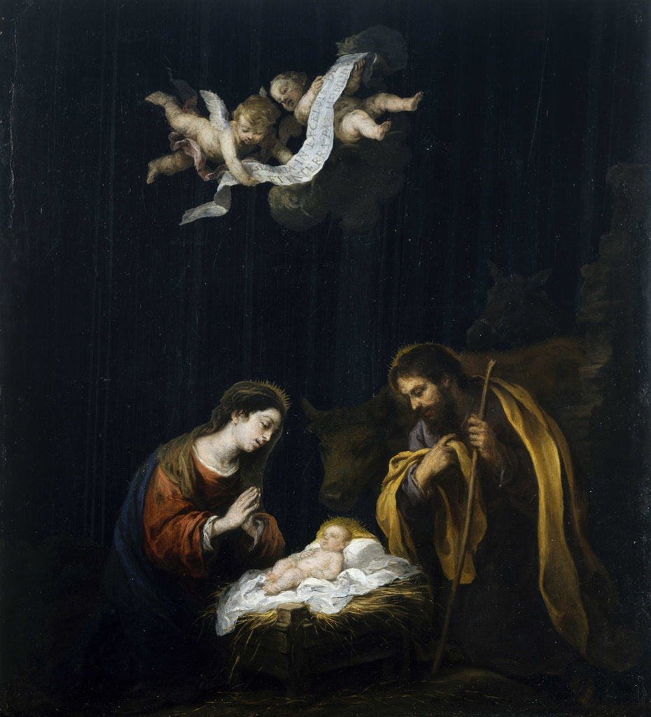 Detail of The Nativity, ca 1668 by Bartolomé Estebàn Murillo