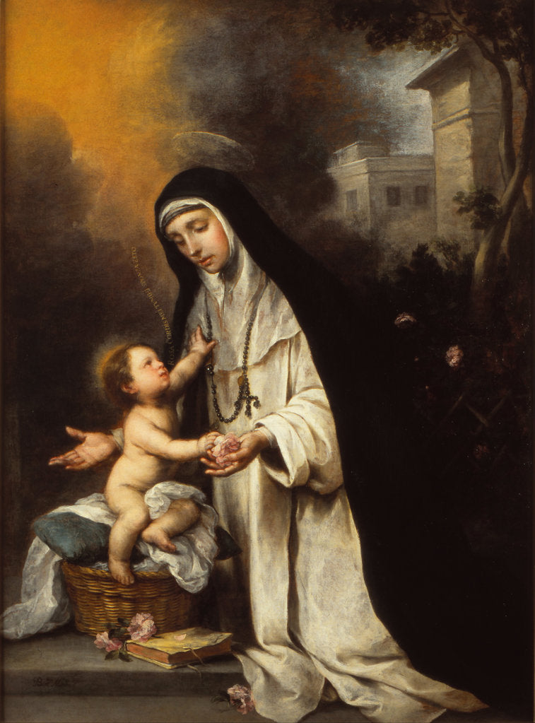 Detail of Saint Rose of Lima, 1670 by Bartolomé Estebàn Murillo