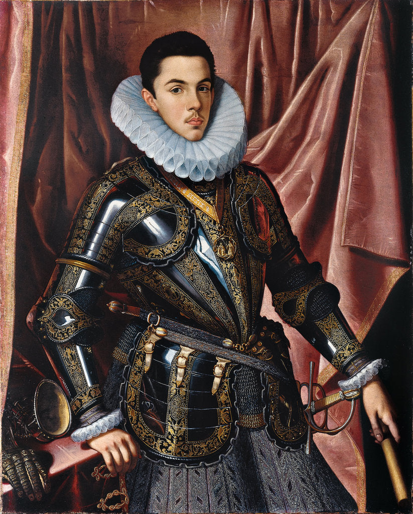 Detail of Portrait of Prince Philip Emmanuel of Savoy (1586?1605), ca 1604 by Juán Pantoja de la Cruz
