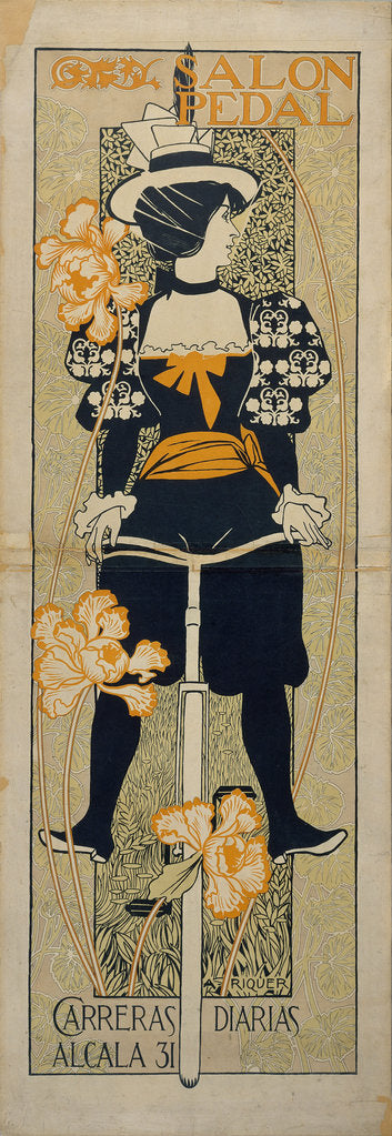 Detail of Salon Pedal (Advertising Poster), 1897 by Alejandro de Riquer Inglada