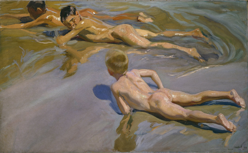Detail of Boys on the Beach, 1909 by Joaquín Sorolla y Bastida