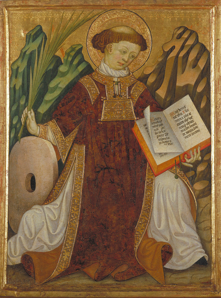 Detail of Saint Vincent, ca 1430 by Bonanat Zaortiga