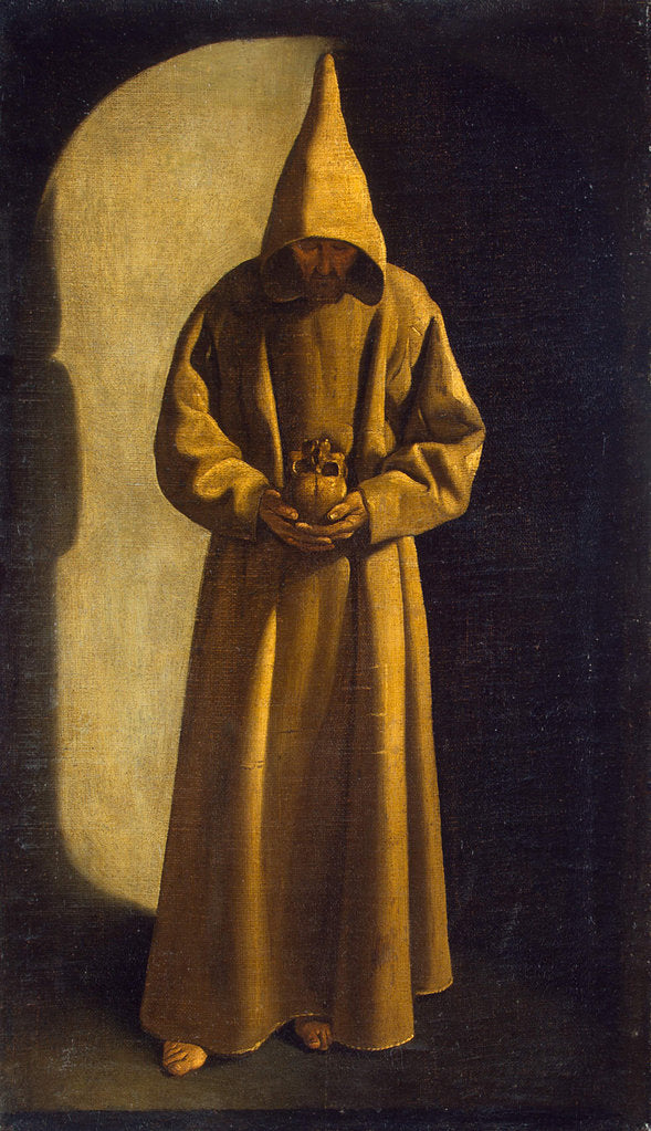 Detail of Saint Francis with a Skull in his Hands, c.1630 by Francisco de Zurbarán