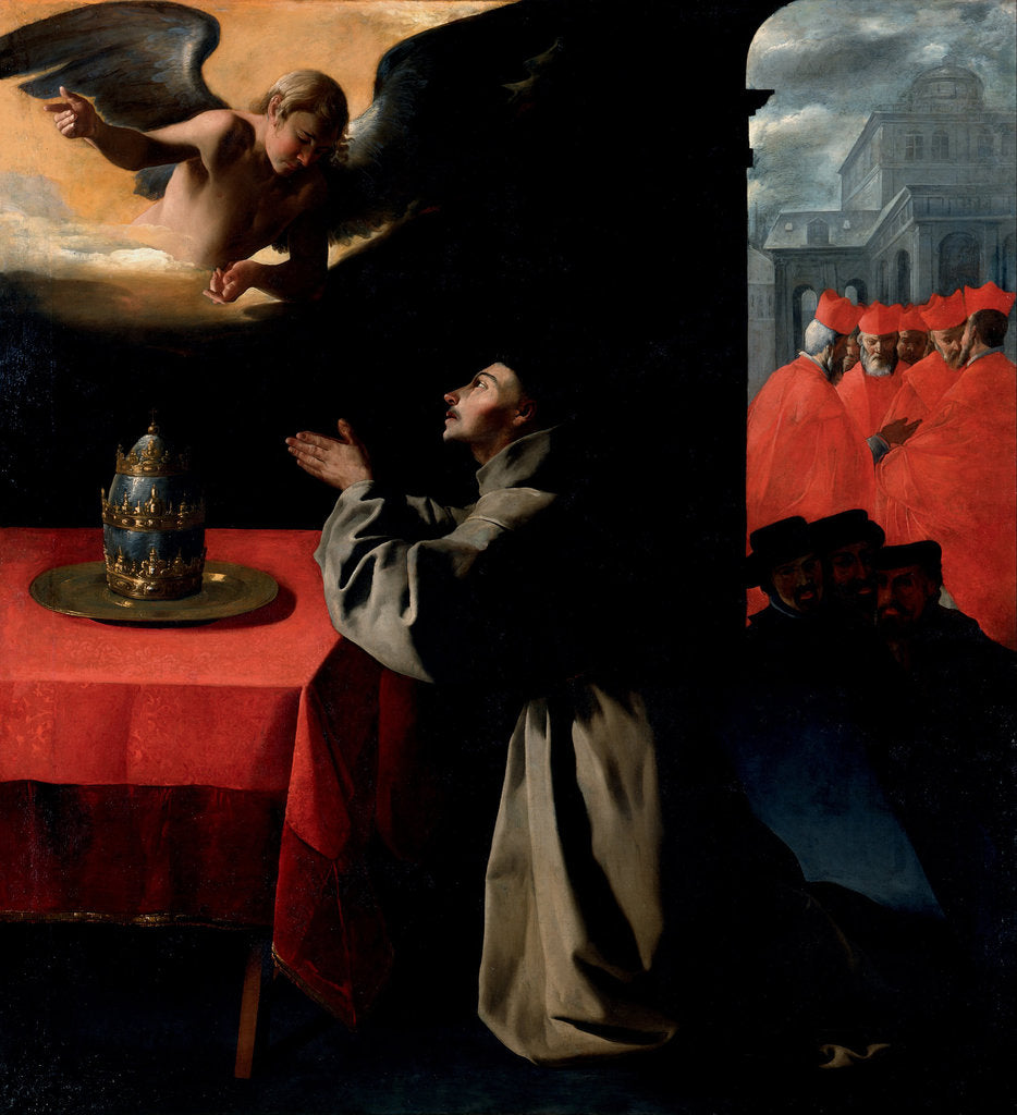 Detail of Saint Bonaventure, ca. 1628-1629 by Francisco de Zurbarán