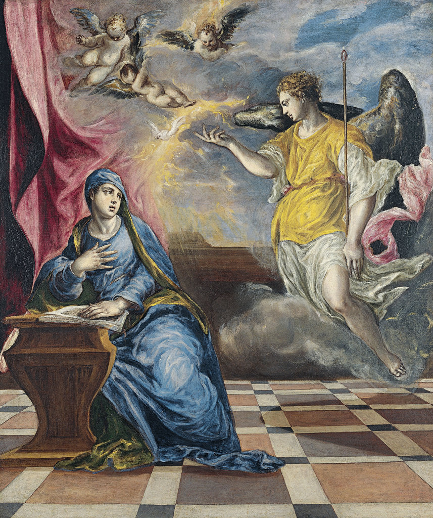 Detail of The Annunciation, ca 1576 by Dominico El Greco