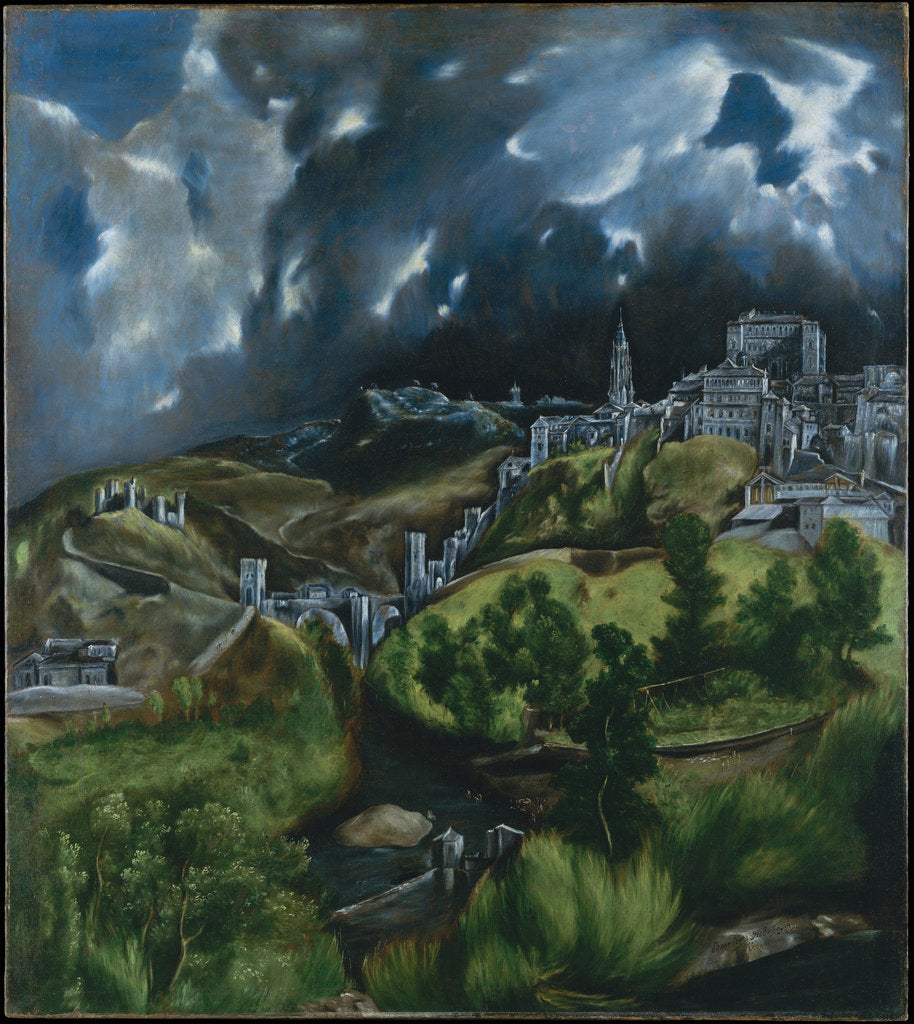Detail of View of Toledo, c. 1598 by Dominico El Greco