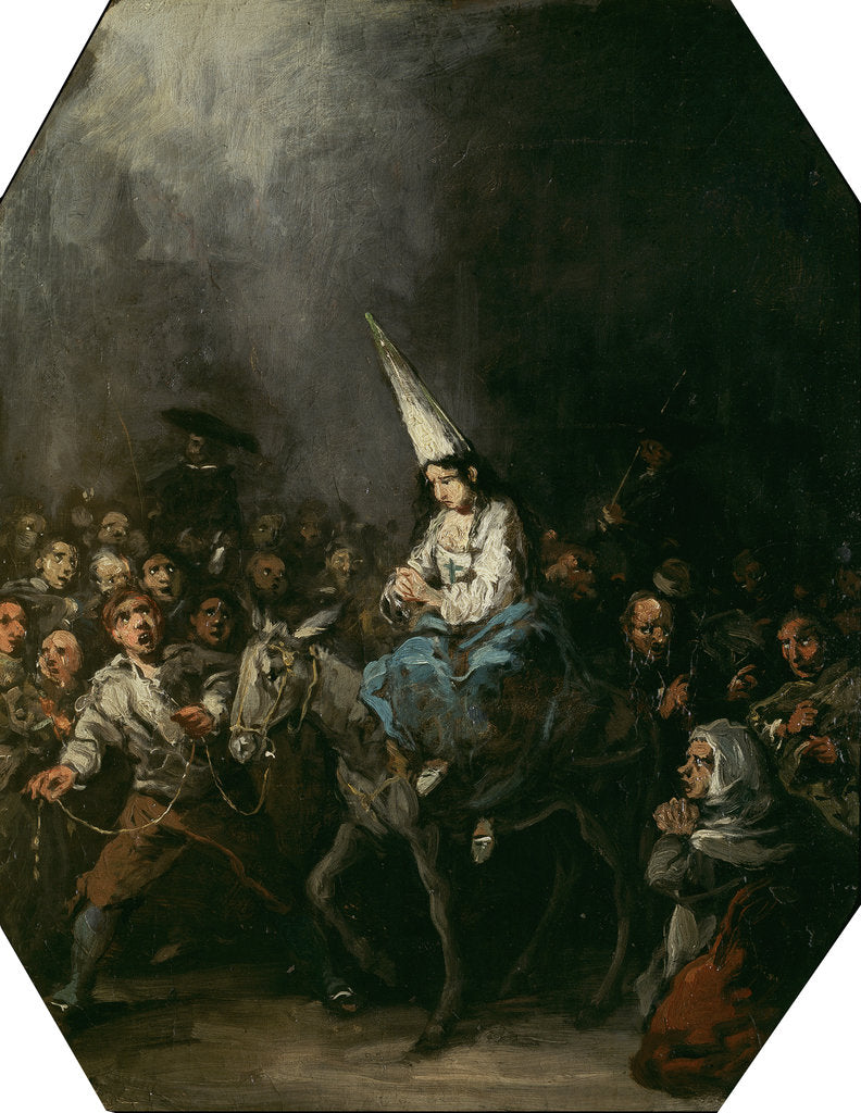 Detail of Convicted by the inquisition, ca 1860 by Eugenio Lucas Velázquez