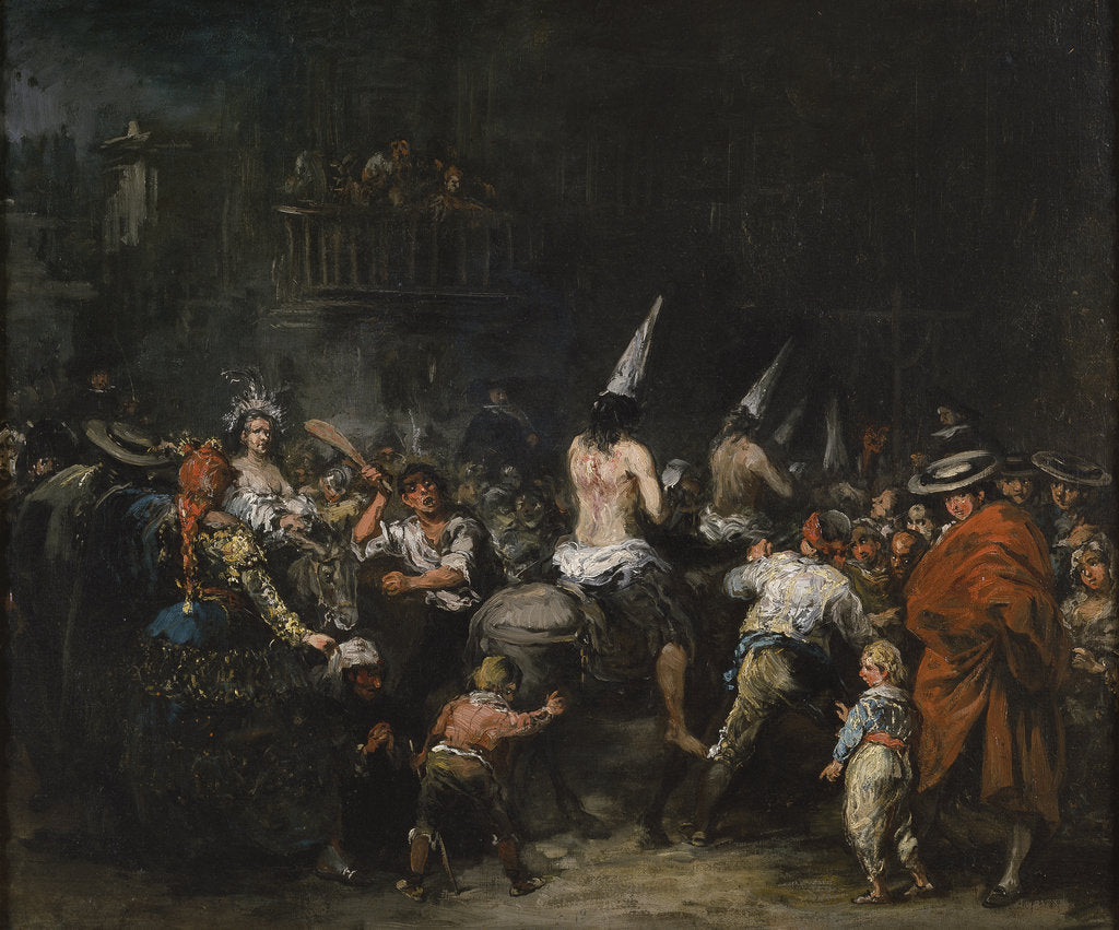 Detail of Convicted by the inquisition, Second Half of the 19th cen by Eugenio Lucas Velázquez