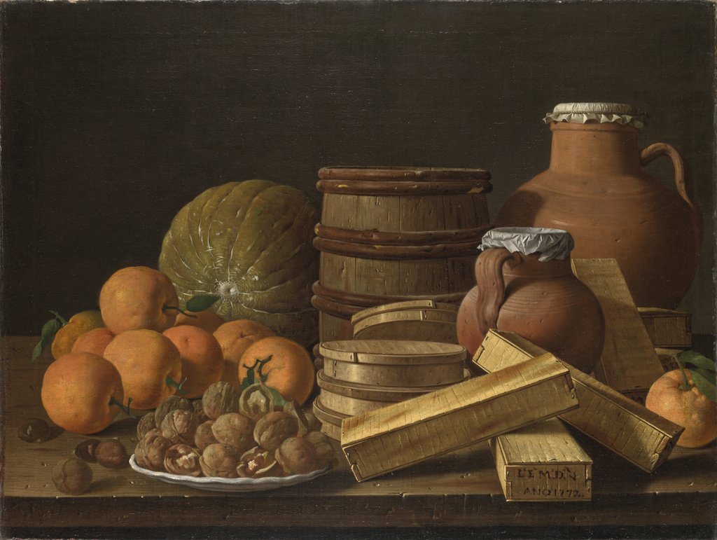 Detail of Still Life with Oranges and Walnuts, 1772 by Luis Meléndez