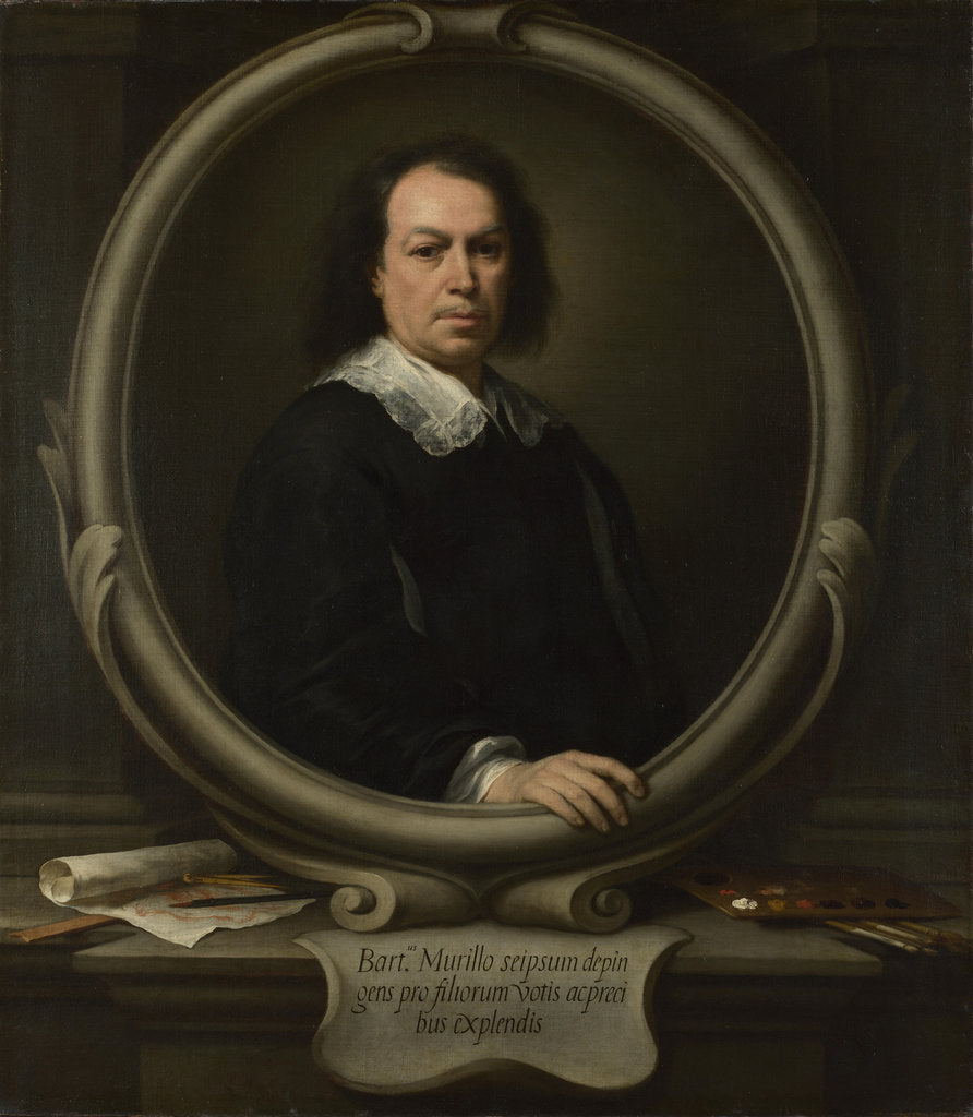 Detail of Self-Portrait, c. 1670 by Bartolomé Estebàn Murillo