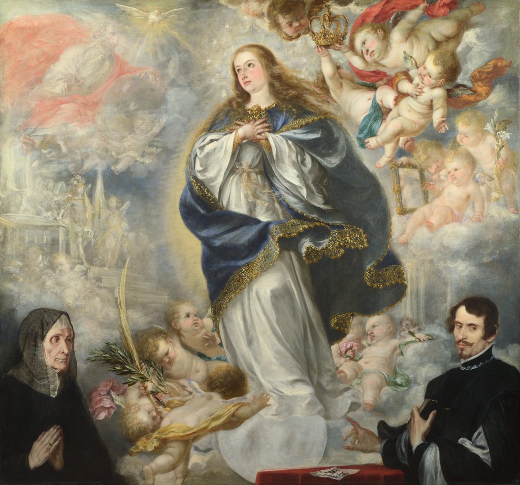 Detail of The Immaculate Conception with Two Donors, ca 1661 by Juan de Valdés Leal