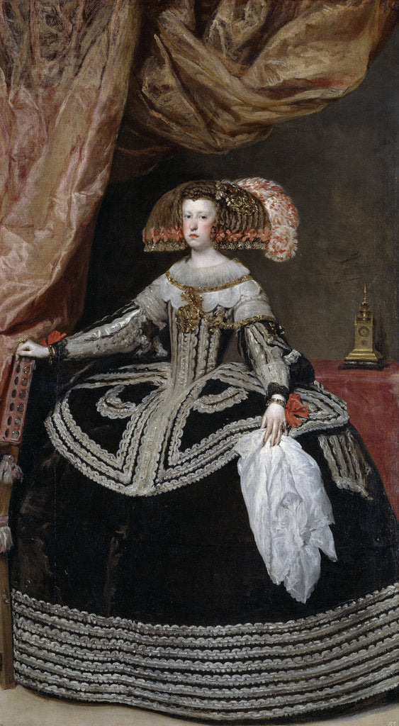 Detail of Portrait of Mariana of Austria (1634?1696), 1652 by Diego Velàzquez
